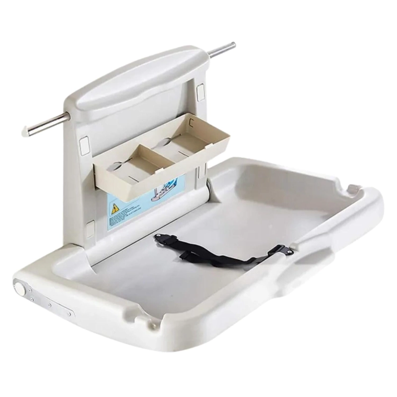 MUDADOR CAMBIADOR PLEGABLE BEBE HORIZONTAL GRIS - 2