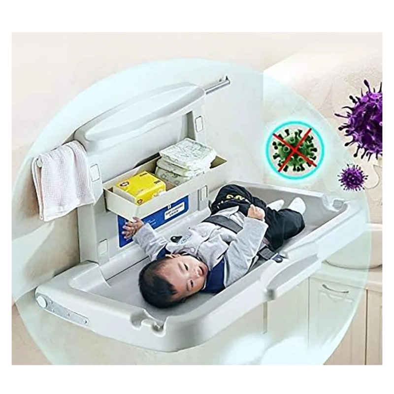 MUDADOR CAMBIADOR PLEGABLE BEBE HORIZONTAL GRIS - 3