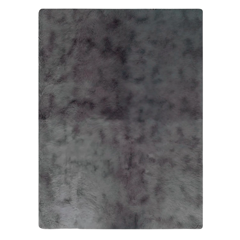 ALFOMBRA PELUDA SUPER SUAVE 195X230 CM PLOMO LISO - 1