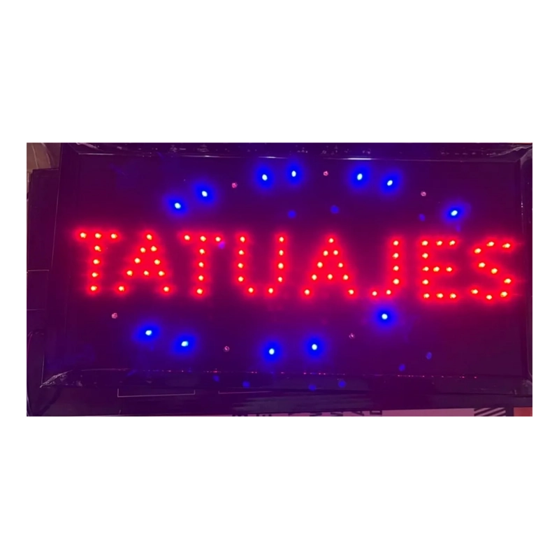 LETRERO LUZ LED 25X40 CM 1100 WATT TATUAJE - 2
