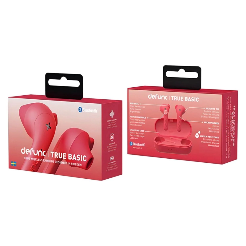 AUDIFONOS INALAMBRICOS BLUETOOTH DEFUNC TRUE 5 WATT ROJO - 4