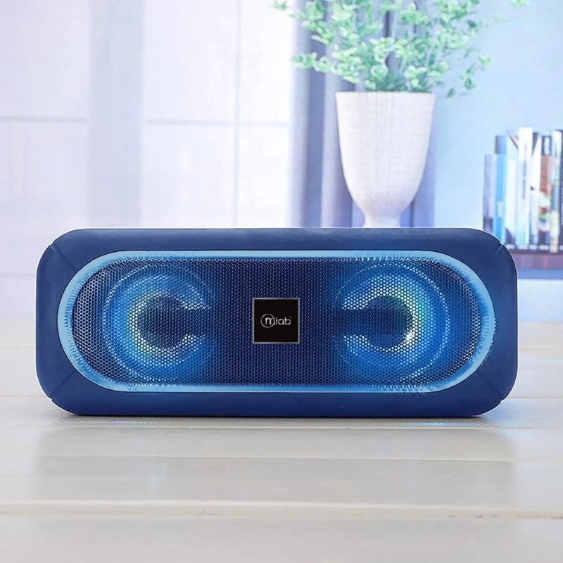 PARLANTE MINI BLUETOOTH PORTATIL MLAB 20 WATT AZUL - 6