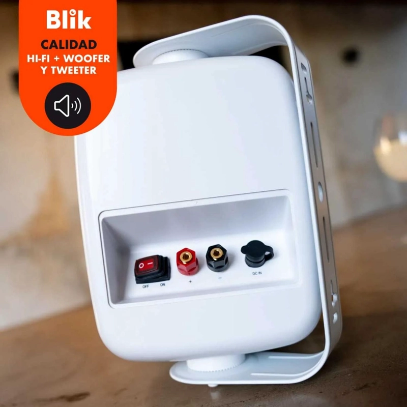PACK 2 PARLANTES INSTALACION ACTIVOS BLUETOOTH FIDELITY BLIK 60 WATT BLANCO - 3