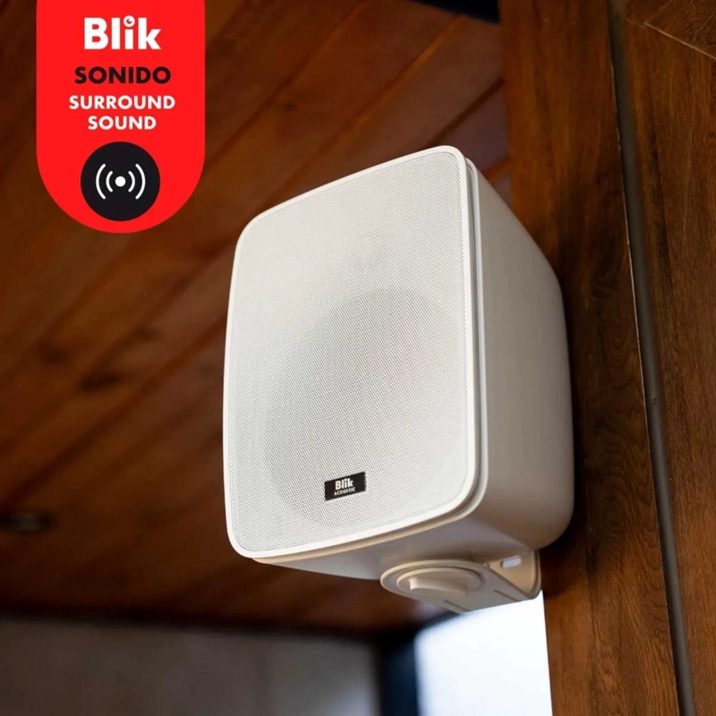 PACK 2 PARLANTES INSTALACION ACTIVOS BLUETOOTH FIDELITY BLIK 60 WATT BLANCO - 4