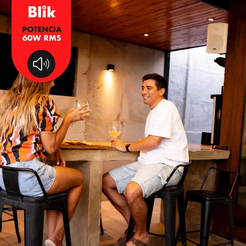 PACK 2 PARLANTES INSTALACION ACTIVOS BLUETOOTH FIDELITY BLIK 60 WATT BLANCO - 5