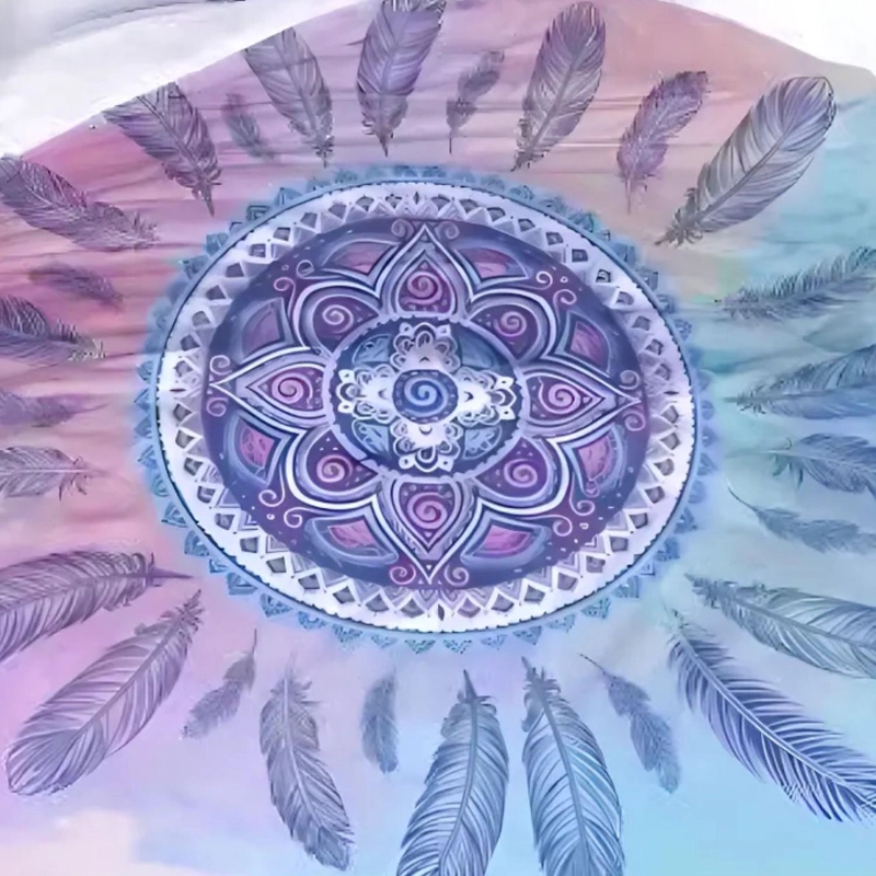 CUBRECAMA COBERTOR CHIPORO 2 PLAZA MANDALA AZUL - 4