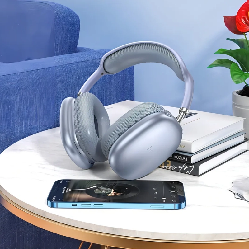 AUDIFONOS BLUETOOTH INALAMBRICOS HOCO AZUL - 4