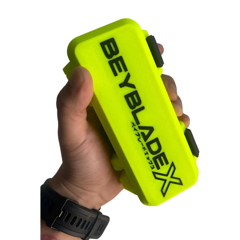 CAJA ROBUSTA PORTA 3 BEYBLADE 16X5 CM AMARILLO - 3