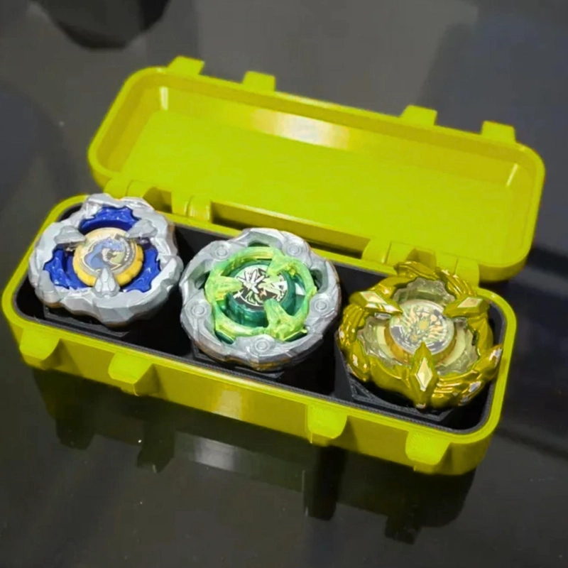 CAJA ROBUSTA PORTA 3 BEYBLADE 16X5 CM AMARILLO - 5