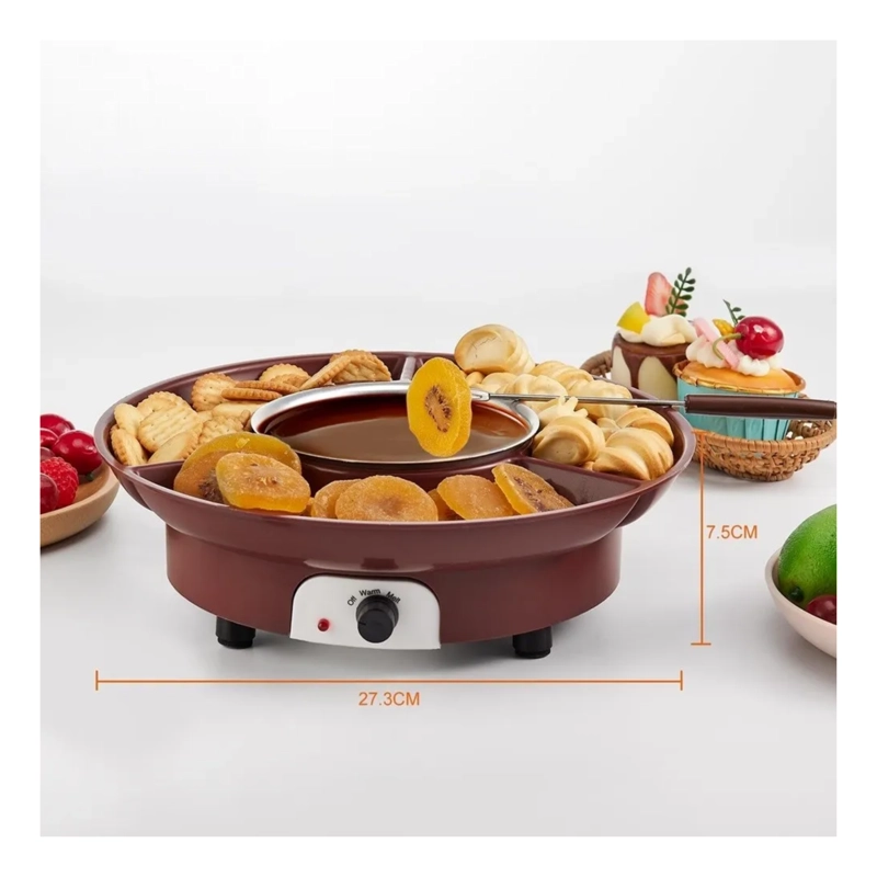 BANDEJA EXTRAIBLE FUNDIDOR CHOCOLATE 27.3X7.5 CM MARRON - 6