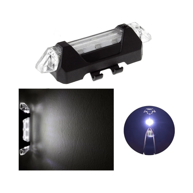 LUZ LED RECARGABLE BICICLETA 7.5X3.2 CM BLANCO - 4