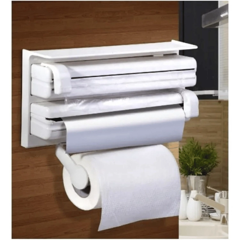 DISPENSADOR TRIPLE PORTA TOALLA NOVA 39X19X7 CM TRANSPARENTE - 4