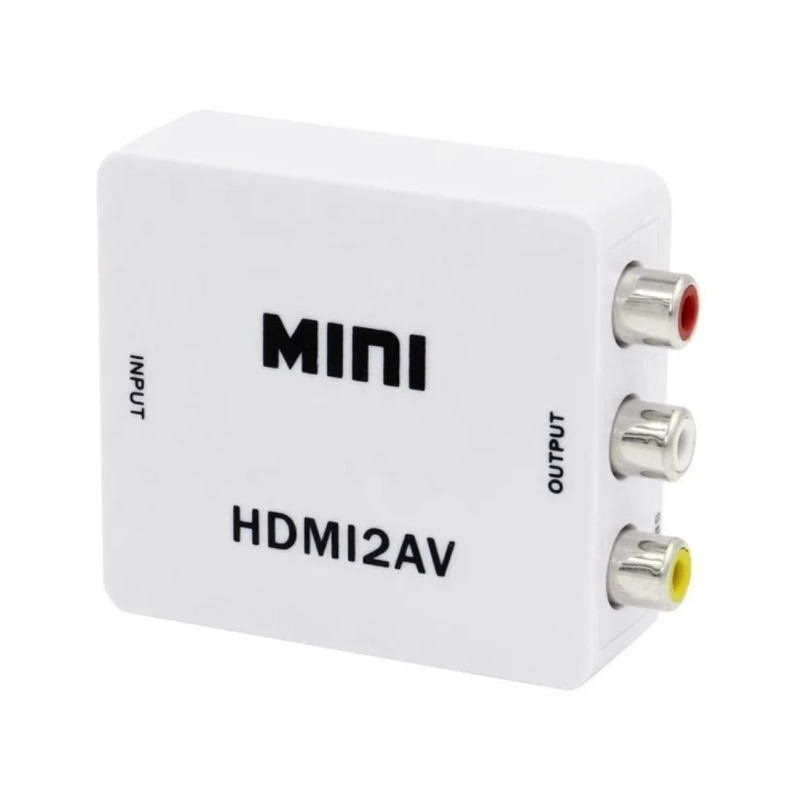 CONVERSOR HDMI RCA AV ADAPTADOR FULL HD 1080P - 720P - 1