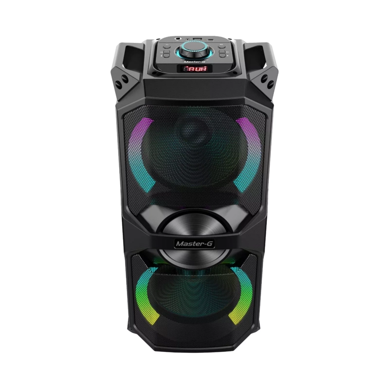PARLANTE BLUETOOTH PORTATIL KARAOKE MASTER-G 6000 WATT NEGRO - 2