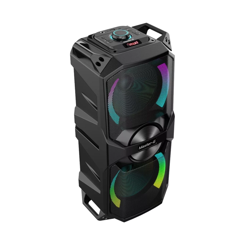 PARLANTE BLUETOOTH PORTATIL KARAOKE MASTER-G 6000 WATT NEGRO - 3