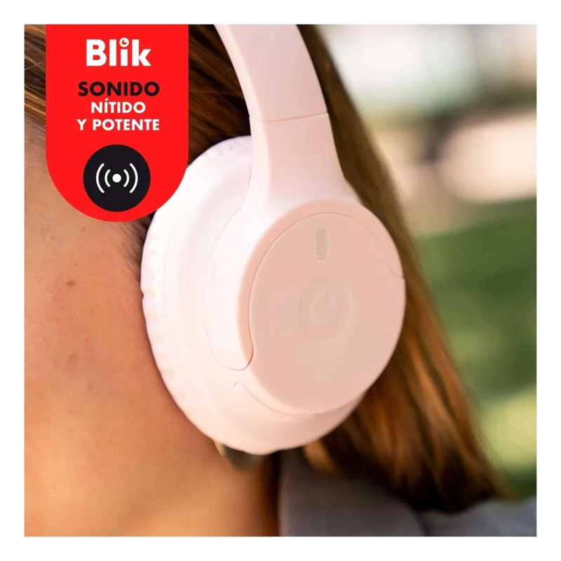 AUDIFONOS INALAMBRICOS BLUETOOTH BLIK SOUL 20 WATT ROSA - 3
