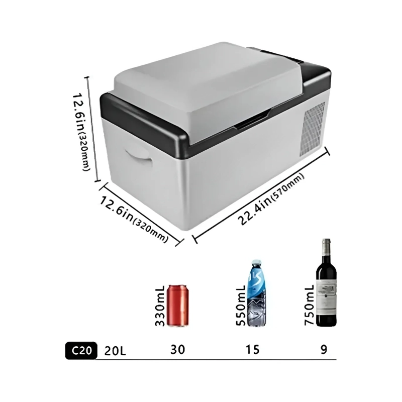 MINI COOLER REFRIGERADOR PORTATIL 12 V 20 LT - 4