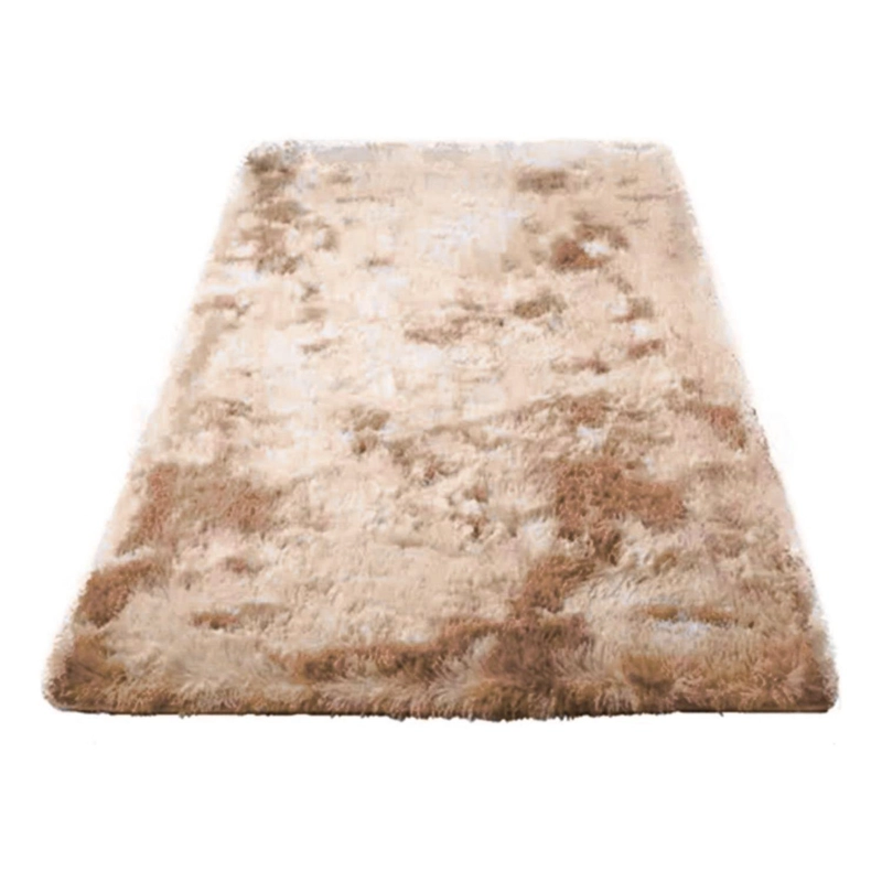 ALFOMBRA BAJADA CAMA PELUDA SUPER SUAVE 161X58 CM CAFE - 1