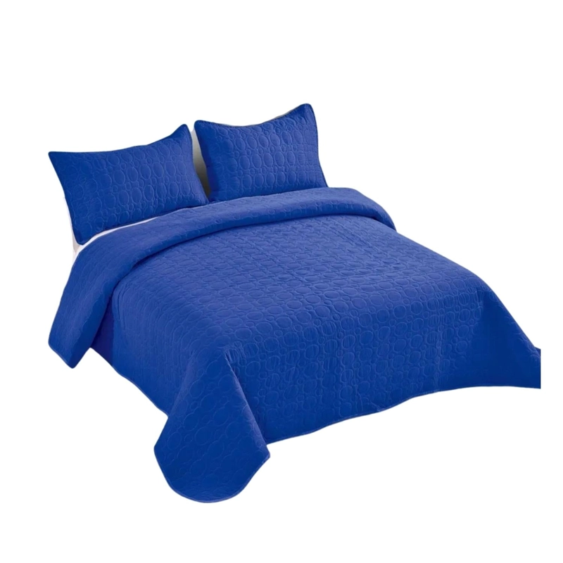 CUBRECAMA COBERTOR KING 2 FUNDAS 250X270 CM AZUL - 1