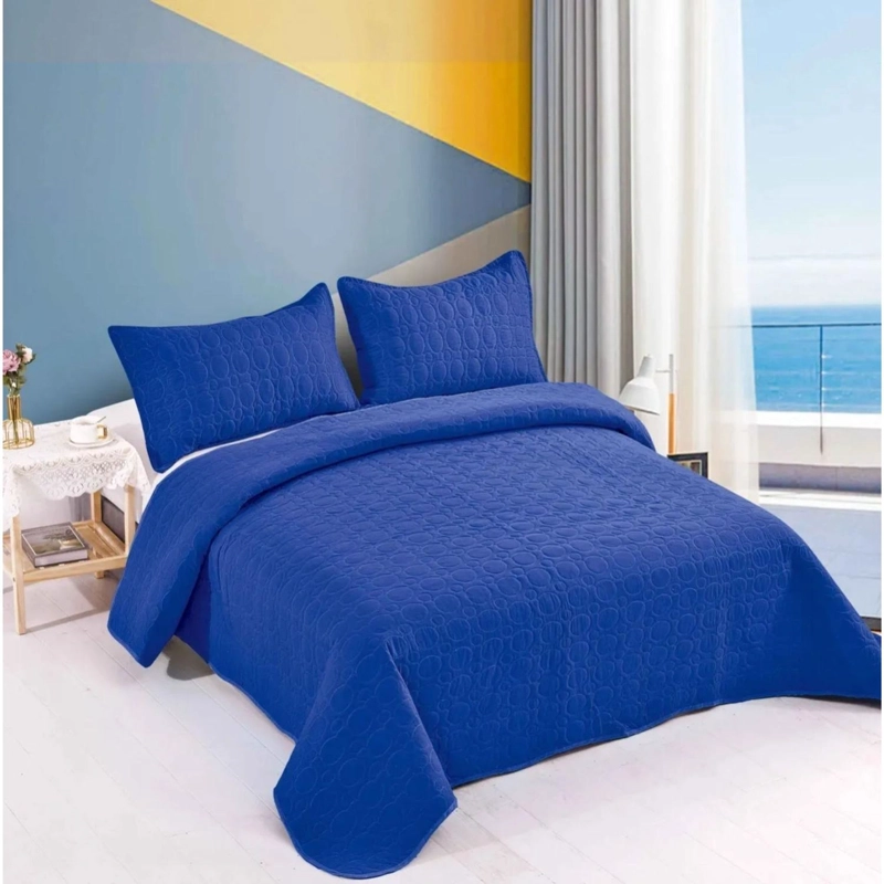 CUBRECAMA COBERTOR KING 2 FUNDAS 250X270 CM AZUL - 3