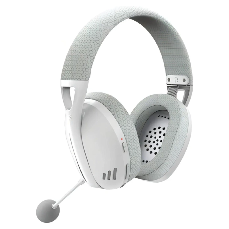 AUDIFONOS GAMER INALAMBRICO BLUETOOTH WIRELESS BLANCO - 3