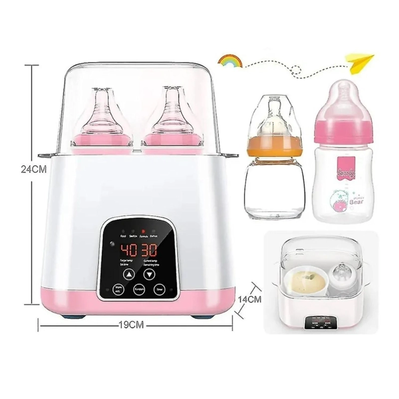 CALENTADOR ESTERILIZADOR ELE CTRICO MAMADERAS MULTIFUNCIONAL 6 EN 1 ROSA - 4