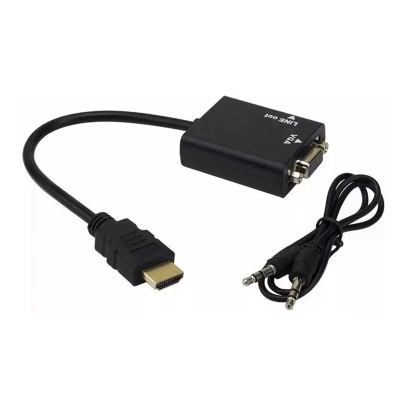 ADAPTADOR CABLE CONVERSION HDMI VGA AUDIO HD - 1