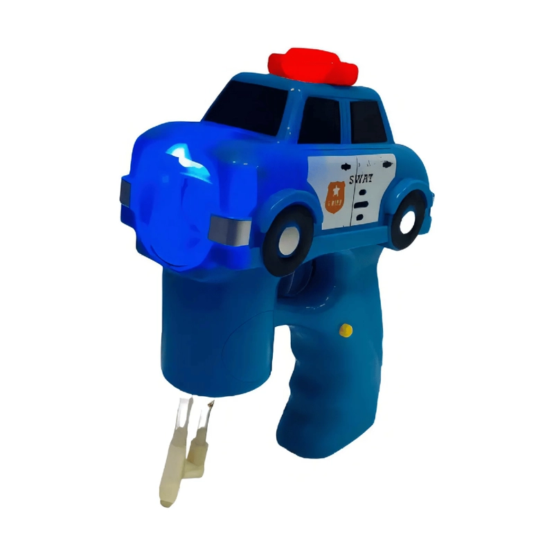 PISTOLA LANZA BURBUJA POLICIA INFANTIL AZUL - 2