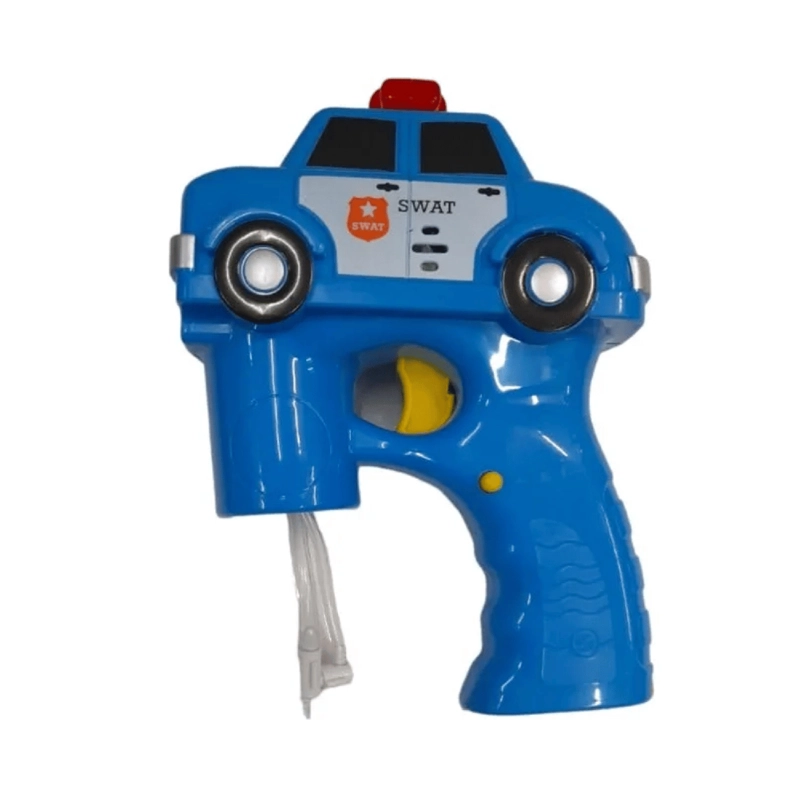 PISTOLA LANZA BURBUJA POLICIA INFANTIL AZUL - 3