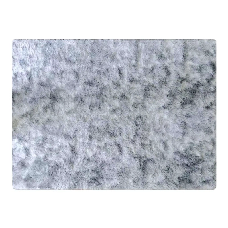 ALFOMBRA BAJADA CAMA PELUDA SUPER SUAVE PLOMO CLARO - 2