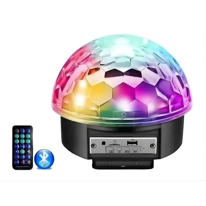 PACK 2 BOLA DISCO LUCES LED MULTICOLOR GIRATORIO 30 WATT - 2