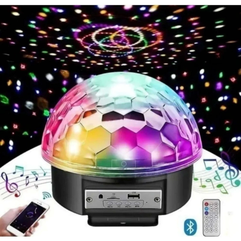 PACK 2 BOLA DISCO LUCES LED MULTICOLOR GIRATORIO 30 WATT - 3