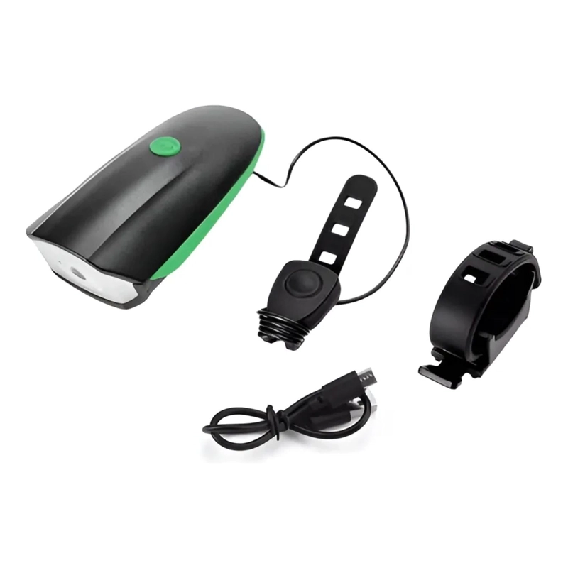 LUZ RECARGABLE LED BICICLETA BOCINA RESISTENTE - 1