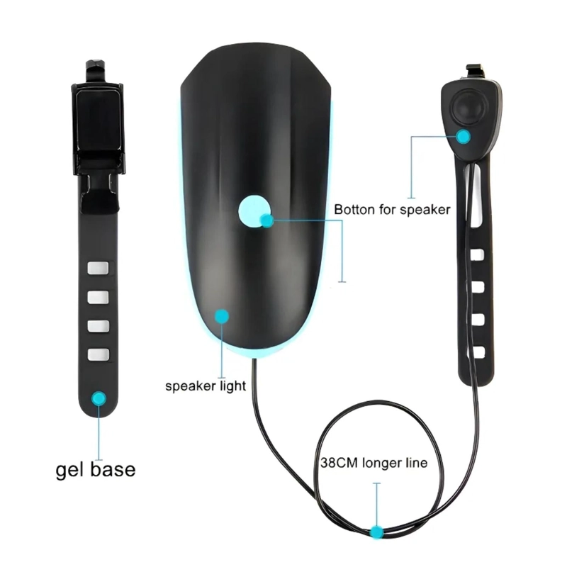 LUZ RECARGABLE LED BICICLETA BOCINA RESISTENTE - 4
