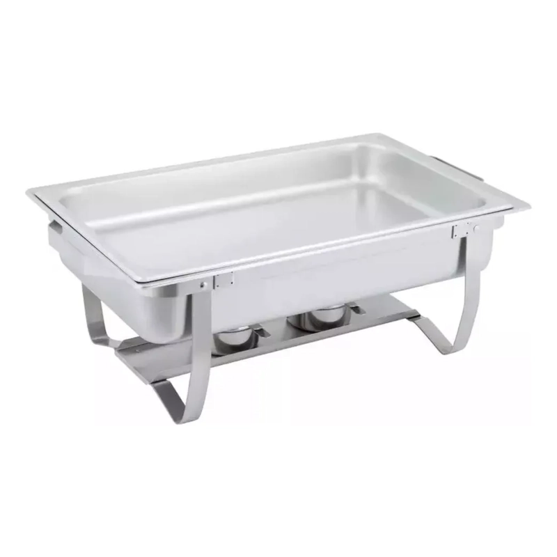 CACEROLA TRIPLE VAPOR CHAFER BUFETERA OLLA ACERO INOXIDABLE 60X35X30 CM - 2