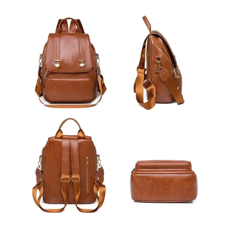 MOCHILA CARTERA IMPERMEABLE MUJER BOLSO ANTIRROBO - 4