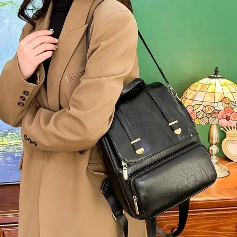 MOCHILA CARTERA IMPERMEABLE MUJER BOLSO ANTIRROBO - 5