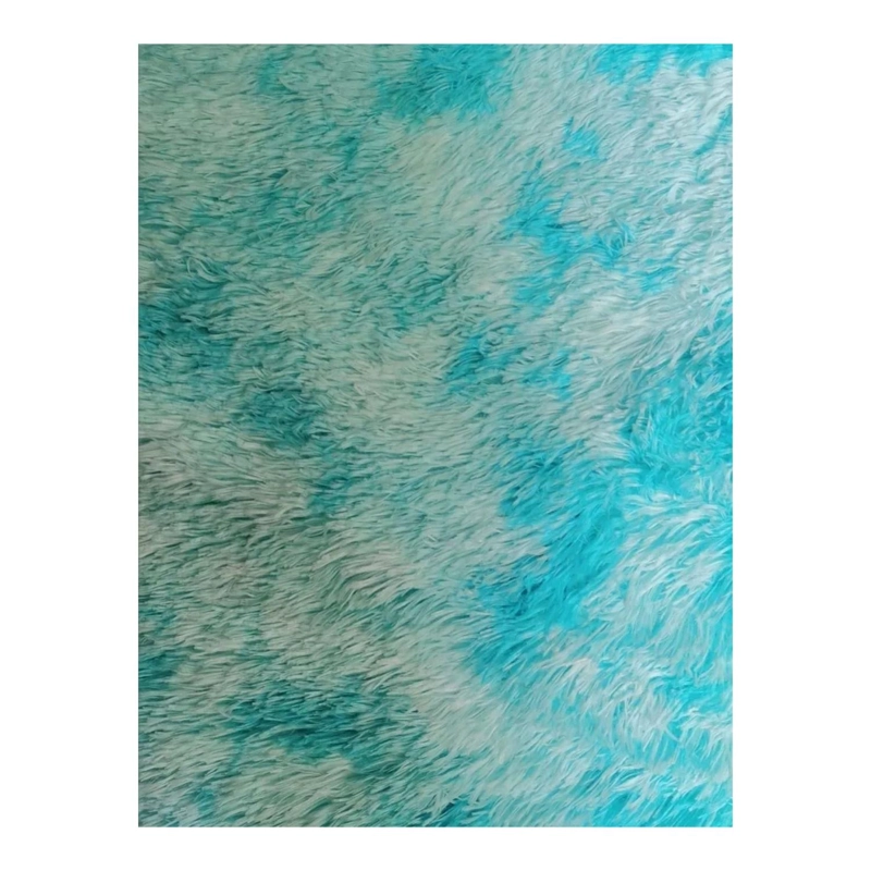 ALFOMBRA PELUDA SUPER SUAVE 2X1.8 MTS TURQUESA - 1