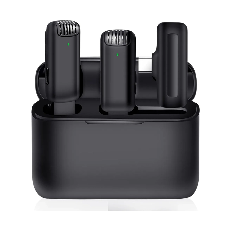 MINI MICROFONO INALAMBRICO PORTATIL LAVA-LIER NEGRO - 1