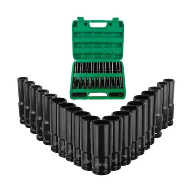 KIT 20 PIEZAS LLAVES VASO 1/2 MECANICA PROFESIONAL - 1