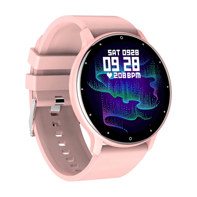 RELOJ SMART BAND CARGA USB REDONDO ROSA - 2