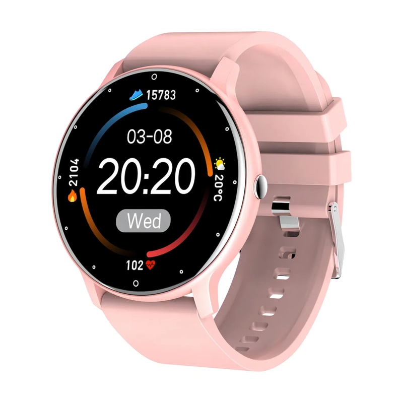 RELOJ SMART BAND CARGA USB REDONDO ROSA - 3