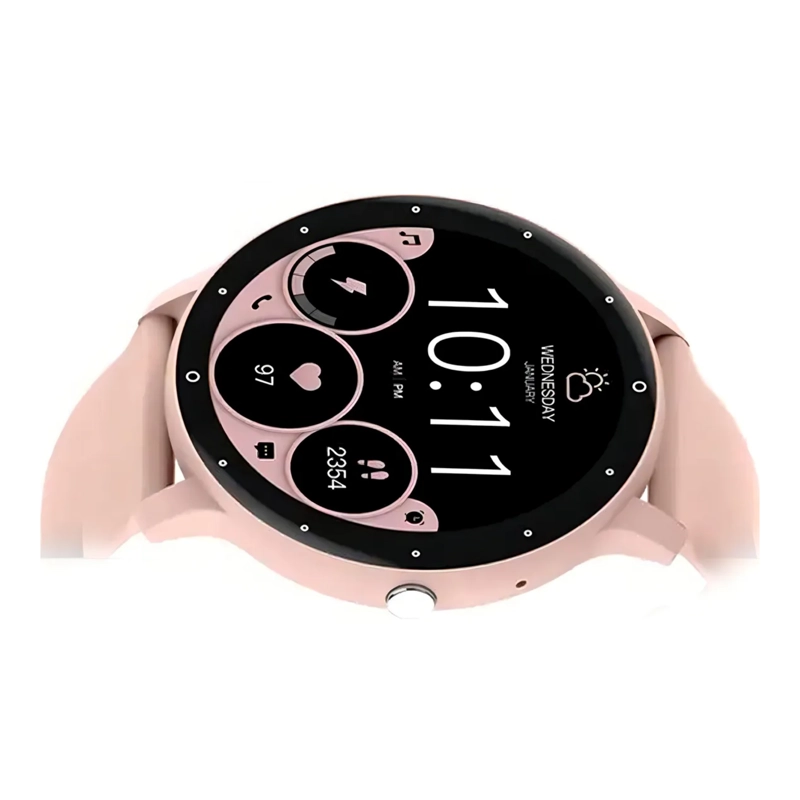 RELOJ SMART BAND CARGA USB REDONDO ROSA - 4