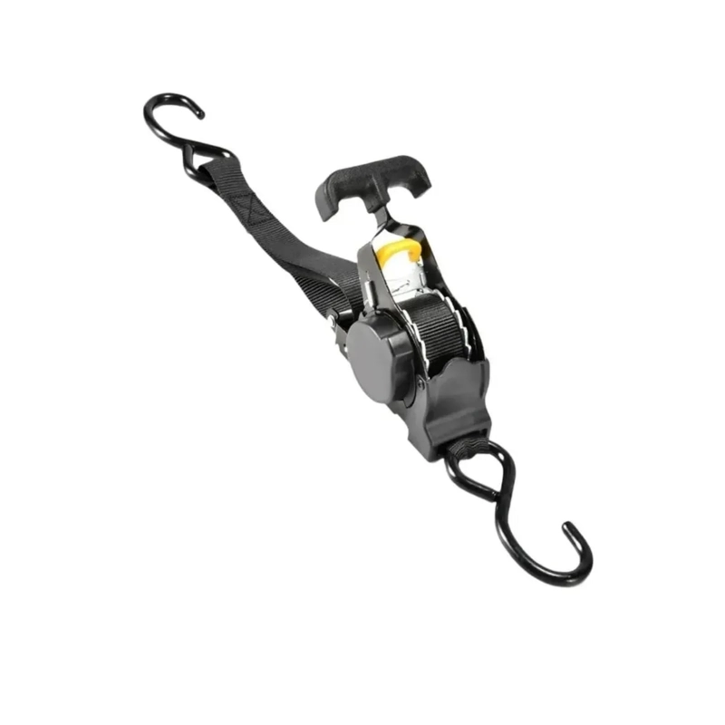 PACK 2 ESLINGA CORREA AMARRE RETRACTIL 2.5X3 MTS NEGRO - 2