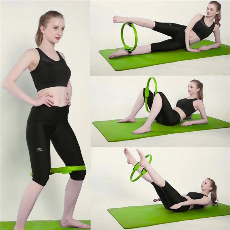 ANILLO ARO ENTRENAMIENTO PIERNAS YOGA PILATES 30 CM VERDE - 3