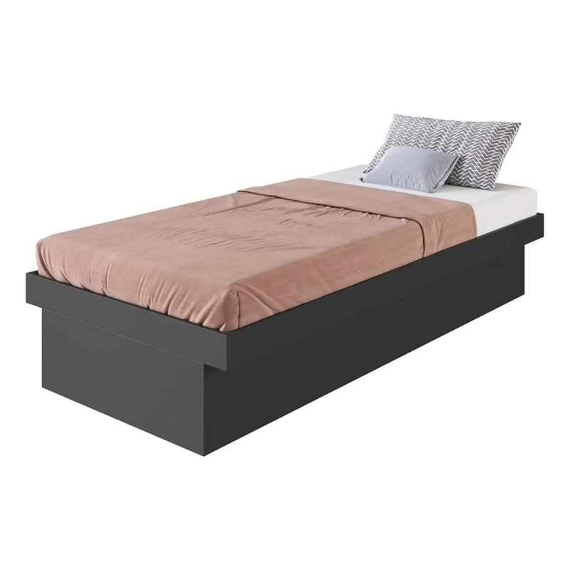 CAMA BOXET BAUL ALMACENAMIENTO 1 PLAZA 192X92X36 CM NEGRO - 3