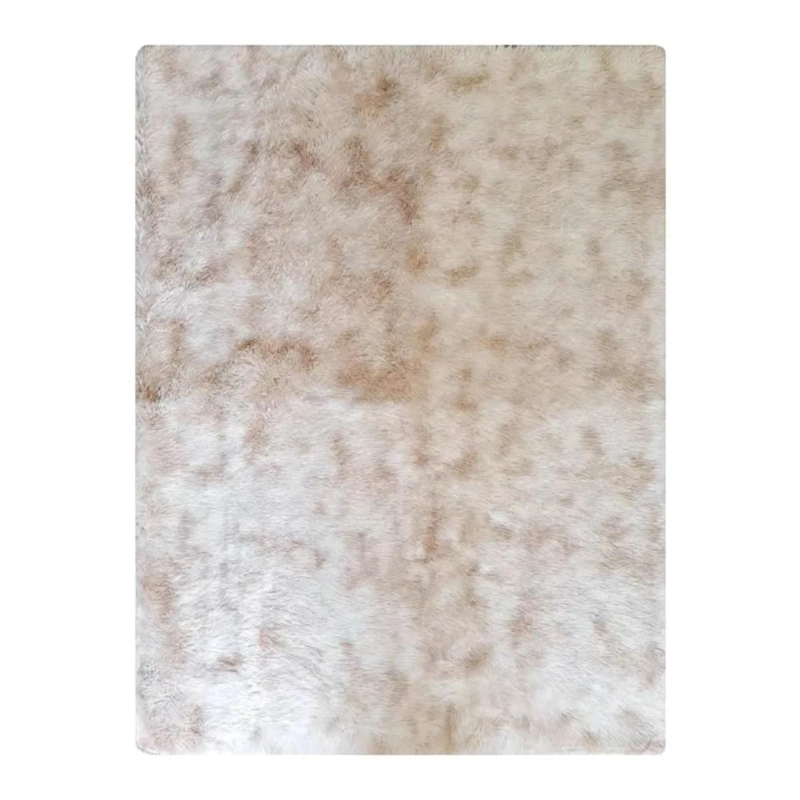 ALFOMBRA BAJADA CAMA SUPER SUAVE PELUDA BEIGE - 1
