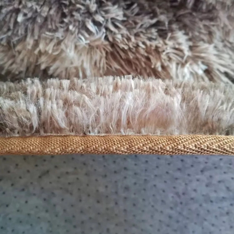 ALFOMBRA BAJADA CAMA SUPER SUAVE PELUDA BEIGE - 3