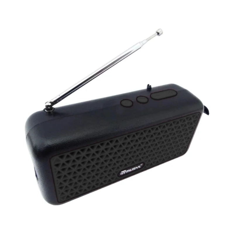 PARLANTE SOLAR RECARGABLE BLUETOOTH PORTATIL 3 WATT NEGRO - 1
