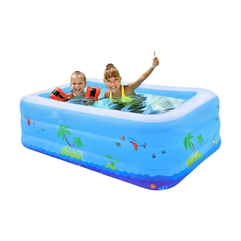 PISCINA INFLABLE INFANTIL NIÑO 150X100X50 CM - 3